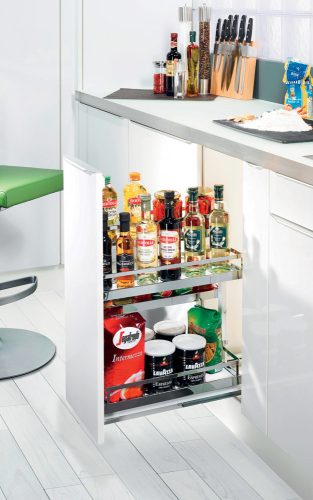 Kesseböhmer DISPENSA junior III vasalat, fenéklapra szerelhető, ezüstszürke, 500 mm