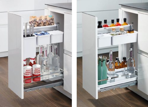 Kesseböhmer DISPENSA junior III vasalat, fenéklapra szerelhető, ezüstszürke, 500 mm