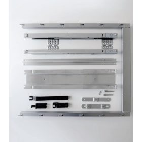   Kesseböhmer DISPENSA junior slim vasalat, fenéklapra szerelhető, 640-728 mm, Ezüstszürke