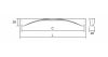 VIEFE twisted 160mm fogantyú, Polírozott króm Z01