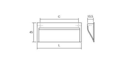 VIEFE wave 160mm fogantyú, Polírozott króm Z01, 173mm