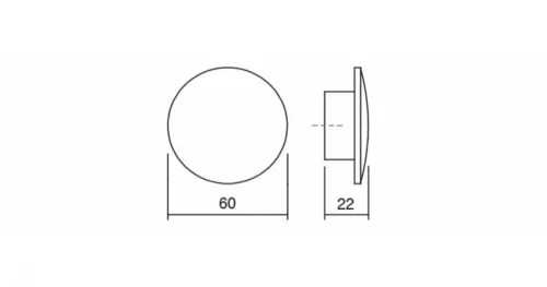 VIEFE echo gomb fogantyú, Csiszolt fehér W02, 60 (átmérő)mm