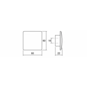   VIEFE balto 16mm fogantyú, Csiszolt nyers fa W00, 60 * 60 (kerület)mm