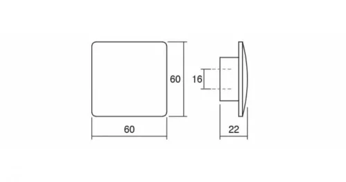 VIEFE balto 16mm fogantyú, Csiszolt fekete W09, 60 * 60 (kerület)mm