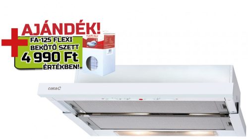 CATA páraelszívó tf-5260 wh/l fehér (2 motoros) + fa125/3 bekötő szett