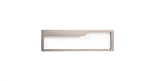 VIEFE pocket 192mm fogantyú, Csiszolt nikkel + fehér hátlap Z23M1, 201mm