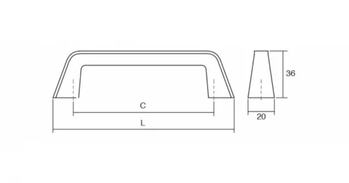 VIEFE arrow 192mm fogantyú, Polírozott króm Z01, 223mm
