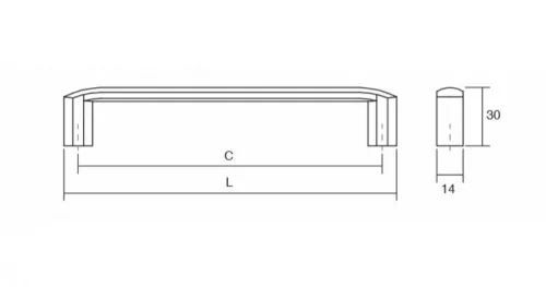 VIEFE roma 320mm fogantyú, Csiszolt arany Z28, 335mm