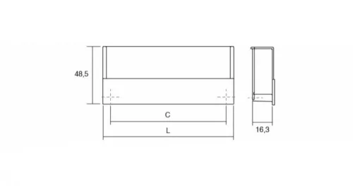 VIEFE flat süllyesztett fogantyú, Csiszolt nikkel Z23, 174,8mm