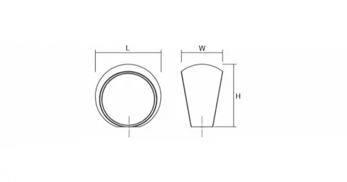 VIEFE ball gomb fogantyú, Csiszolt nikkel Z23, 23,3 * 14,8 (kerület)mm