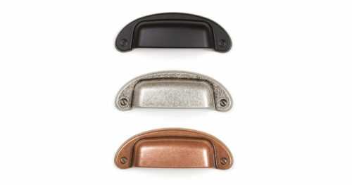 VIEFE petra 64mm fogantyú, Antik vörösréz Z66, 97mm