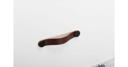 VIEFE flexa 128mm fogantyú, Barna bőr + matt fekete P36M2, 150mm