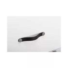   VIEFE flexa 160mm fogantyú, Fekete bőr + ónszürke P9910, 182mm