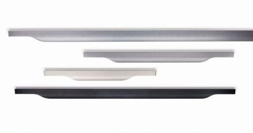 VIEFE vector élbe ültethető fogantyú, Csiszolt fekete L30, 597 (19 mm vastagságú bútorlaphoz)mm