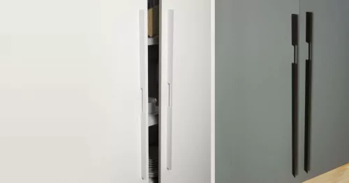 VIEFE peak 1120mm fogantyú, Matt fehér LM1, 1150 (aszimmetrikus markolat elhelyezés)mm