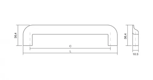 VIEFE nice 160mm fogantyú, Csiszolt nikkel Z23, 184,6mm