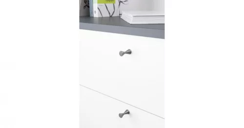 VIEFE diabolo gomb fogantyú, Csiszolt fekete L30, 13,5mm