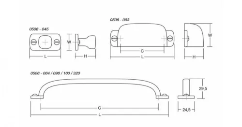 VIEFE firm 64mm fogantyú, Texturált fekete ZM22, B. 93,8mm
