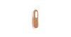 VIEFE oblong gomb fogantyú, Bézs bőr + matt fehér P26M1, 70mm