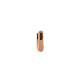   VIEFE oblong gomb fogantyú, Bézs bőr + matt fekete P26M2, 70mm