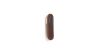 VIEFE oblong gomb fogantyú, Barna bőr + polírozott króm P3601, 70mm