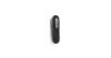 VIEFE oblong gomb fogantyú, Fekete bőr + fényes szürke P9931, 70mm
