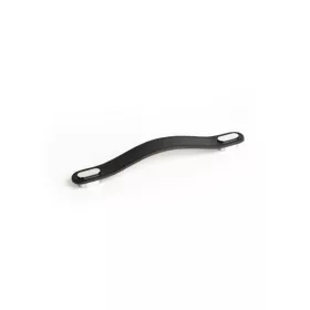   VIEFE oblong 160mm fogantyú, Fekete bőr + polírozott króm P9901, 197mm