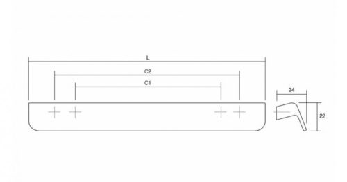 VIEFE flapp wood 1056mm fogantyú, Csiszolt nyers fa W00, 1000mm