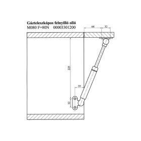 FOREST FELNYÍLÓ VASALAT GÁZTELESZKÓP, 80 N