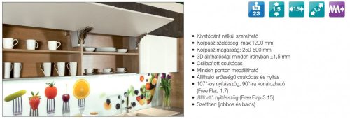 FOREST HAFELE FELNYÍLÓ VASALAT 372.91.33, 3,8-12,4 kg