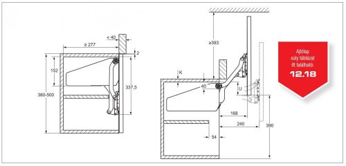 FOREST HAFELE PÁRHUZAMOSAN FELNYÍLÓ VASALAT 372.33.7, 2,0-3,8 kg
