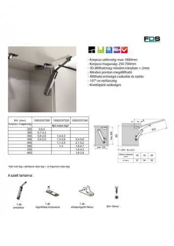 FOREST FDS FELNYÍLÓ VASALAT, 0,5-4,0 kg
