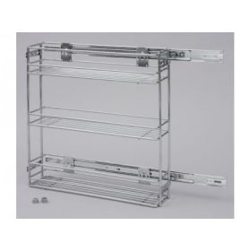   FOREST ELT153 POLCRENDSZER, teljesen kihúzható, oldallapra szerelhető, 105 x 480 x 465 mm, króm