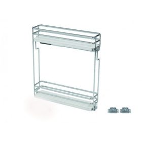   FOREST ELQ polcrendszer, oldallapra szerelhető, króm-fehér, Jobbos, 107 mm