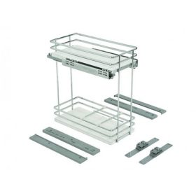   FOREST EGTGMB2 polcrendszer, oldallapra szerelhető, króm-fehér, 264 mm