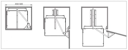 FOREST CEM KAMRAPOLC KERET, antracit, 399 x 1845 x 488 mm