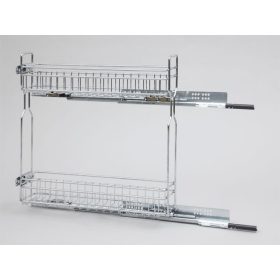   FOREST 2104SY/15-50 OLDALLAPRA SZERELHETŐ POLCRENDSZER, csillapított, 110 x 535 x 510 mm, részleges kihúzású, króm