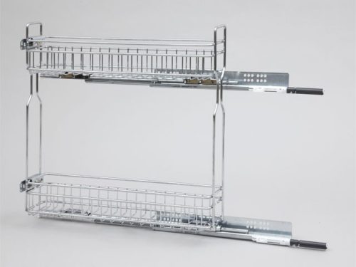 FOREST 2104SY/15-50 OLDALLAPRA SZERELHETŐ POLCRENDSZER, csillapított, 110 x 535 x 510 mm, részleges kihúzású, króm