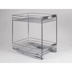   FOREST 24271.400 POLC, fenéklapra szerelhető, 2 részes, teljesen kihúzható, 345 x 510 x 475 mm, króm