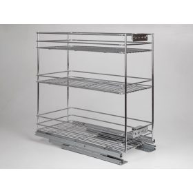   FOREST 24272.300 POLC, fenéklapra szerelhető, 3 részes, teljesen kihúzható, 245 x 510 x 475 mm, króm