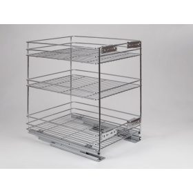   FOREST 24273.400 POLC, fenéklapra szerelhető, 3 részes, teljesen kihúzható, 345 x 510 x 475 mm, króm