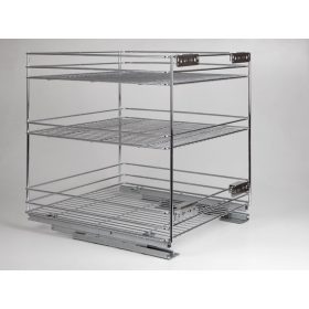   FOREST 24273.500 POLC, fenéklapra szerelhető, 3 részes, teljesen kihúzható, 445 x 510 x 475 mm, króm