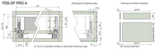FOREST FDS-PRO B ANTRACIT fém fiókoldal