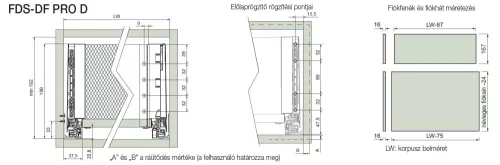 FOREST FÉM FIÓKOLDAL FDS-PRO D MAGASÍTOTT, 40 kg, fehér