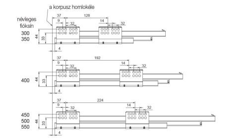 FOREST SLIM DUPLAFALÚ FIÓKOLDAL DF-A+, fehér, 450 mm