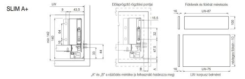 FOREST SLIM DUPLAFALÚ FIÓKOLDAL DF-A+, fehér, 450 mm