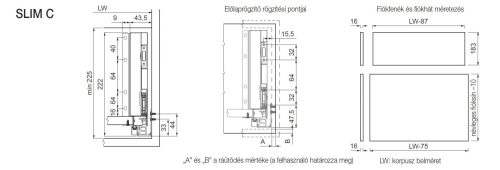 FOREST SLIM DUPLAFALÚ FIÓKOLDAL DF-C, fehér, 500 mm