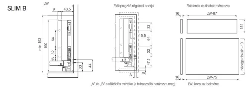 FOREST SLIM DF-C ANTRACIT fém fiókoldal