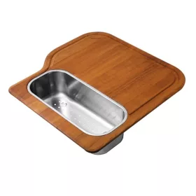   Forest CM MOSOGATÓ KIEGÉSZÍTŐ VÁGÓDESZKA EUREKA+INOX GYÜM. MOSÓ, 460x455 mm, iroko