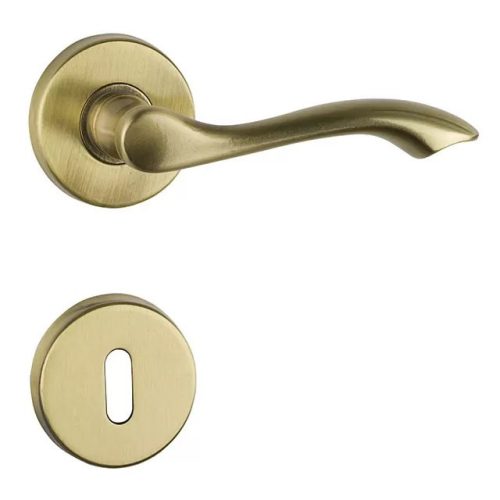 MADEIRA súrolt bronz körrozettás beltéri ajtókilincs (WC)